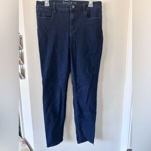 White House Black Market Skinny Blue Ankle Zip Jeans